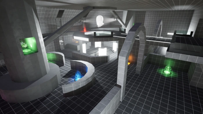 Screenshot from the multiplayer level tech area.