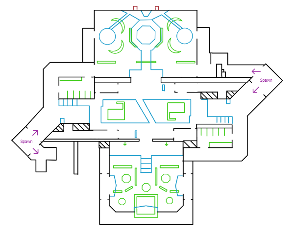 Top down map of the level.